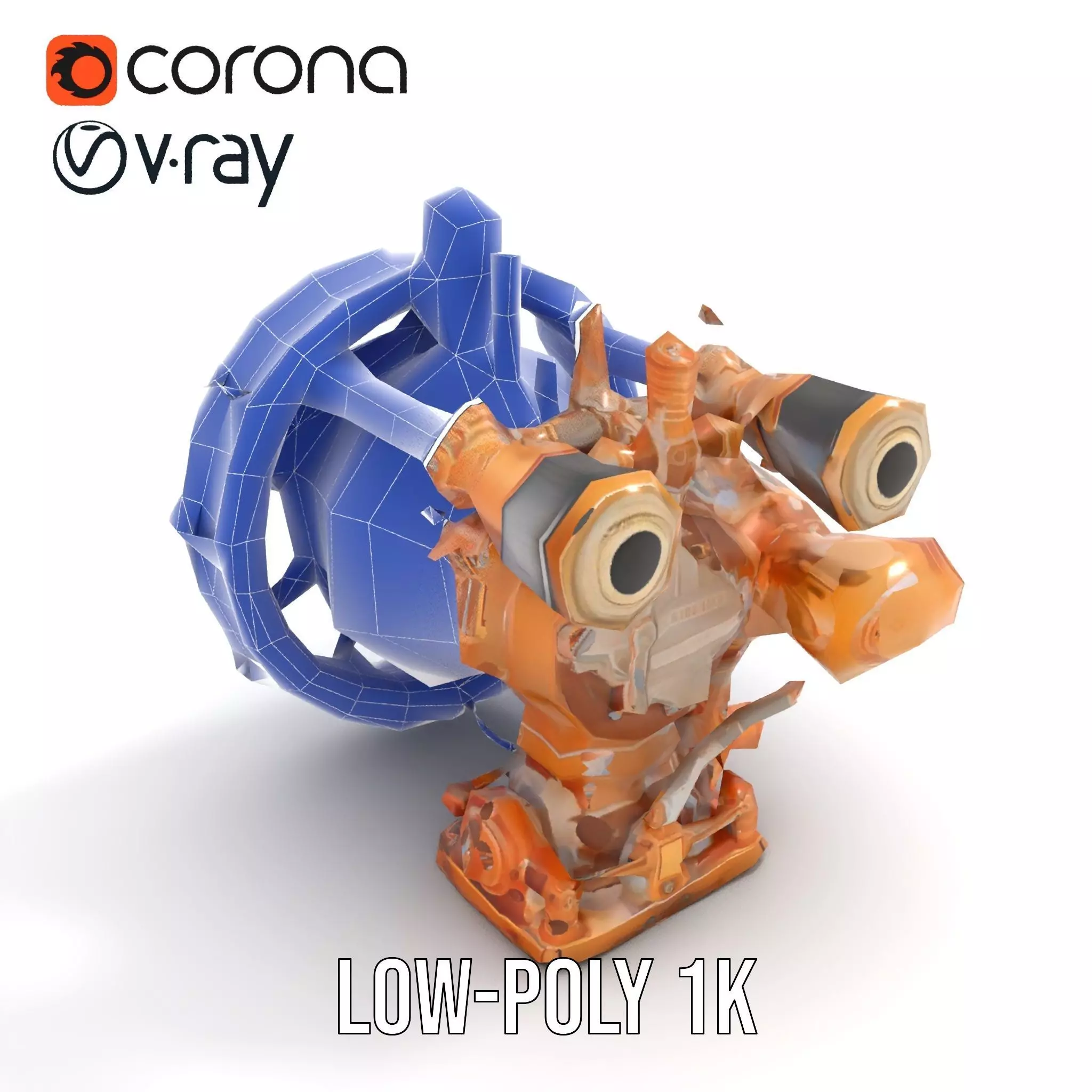 Steampunk Engine Model Pack with Intricate Detailing Low-poly 3D model_14
