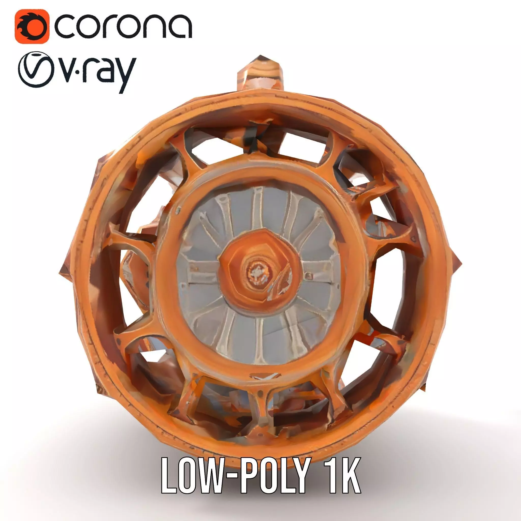 Steampunk Engine Model Pack with Intricate Detailing Low-poly 3D model_24