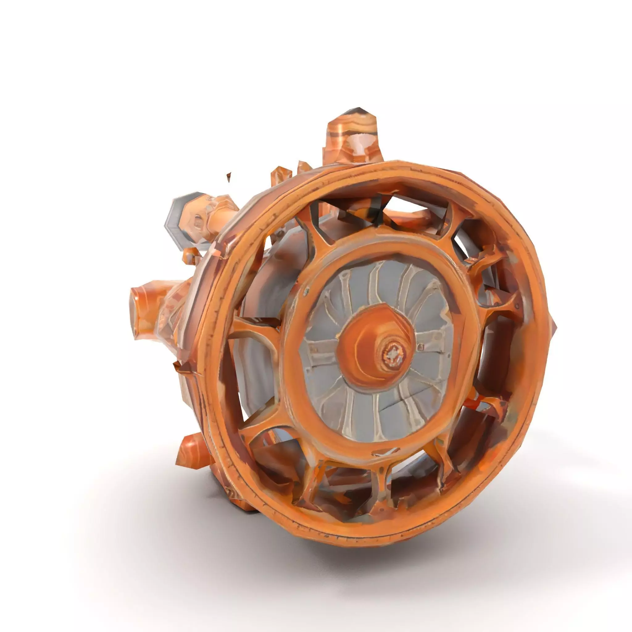 Steampunk Engine Model Pack with Intricate Detailing Low-poly 3D model_7