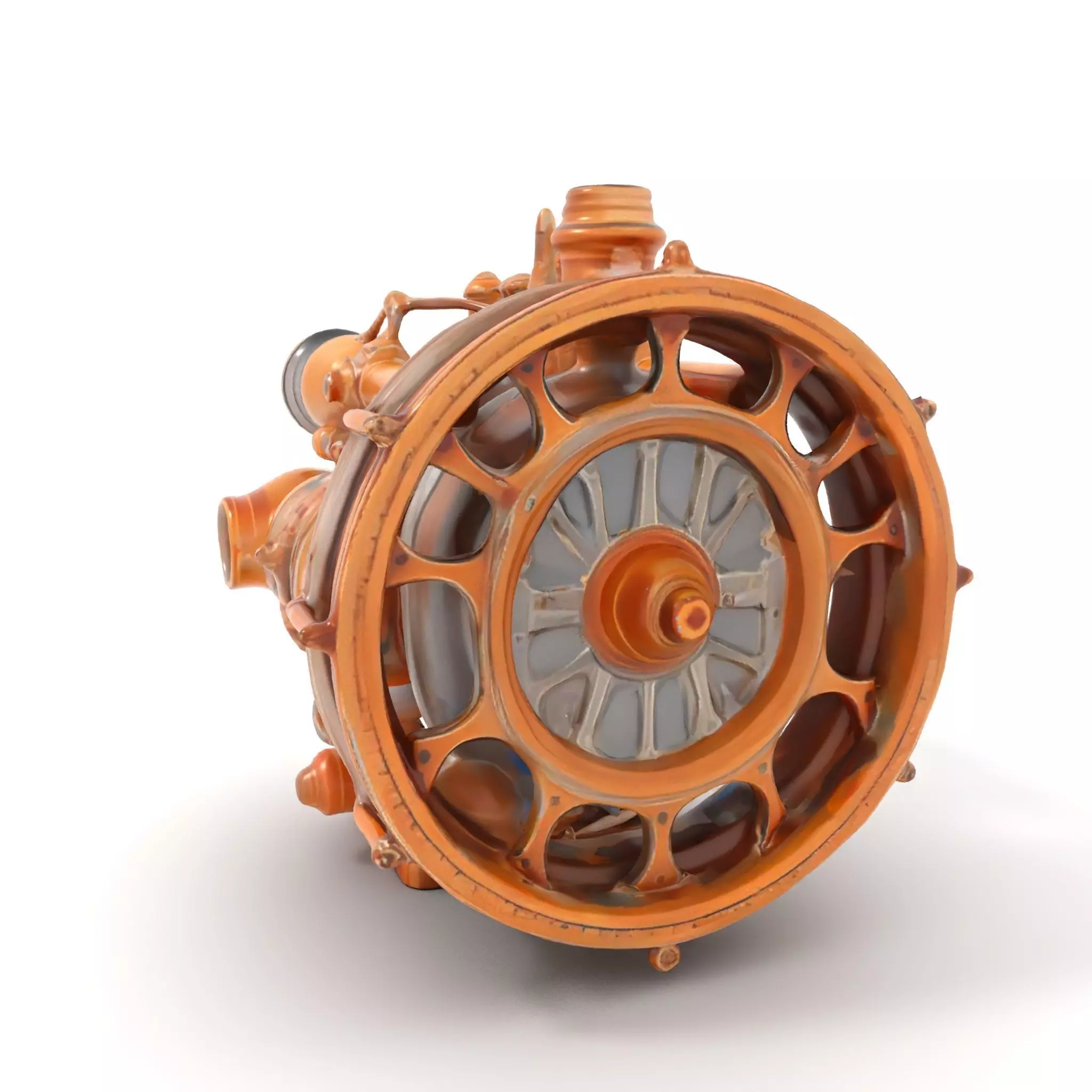 Steampunk Engine Model Pack with Intricate Detailing Low-poly 3D model_0
