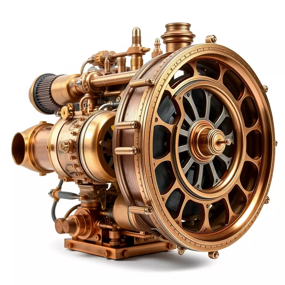 Steampunk Engine Model Pack with Intricate Detailing Low-poly 3D model_2