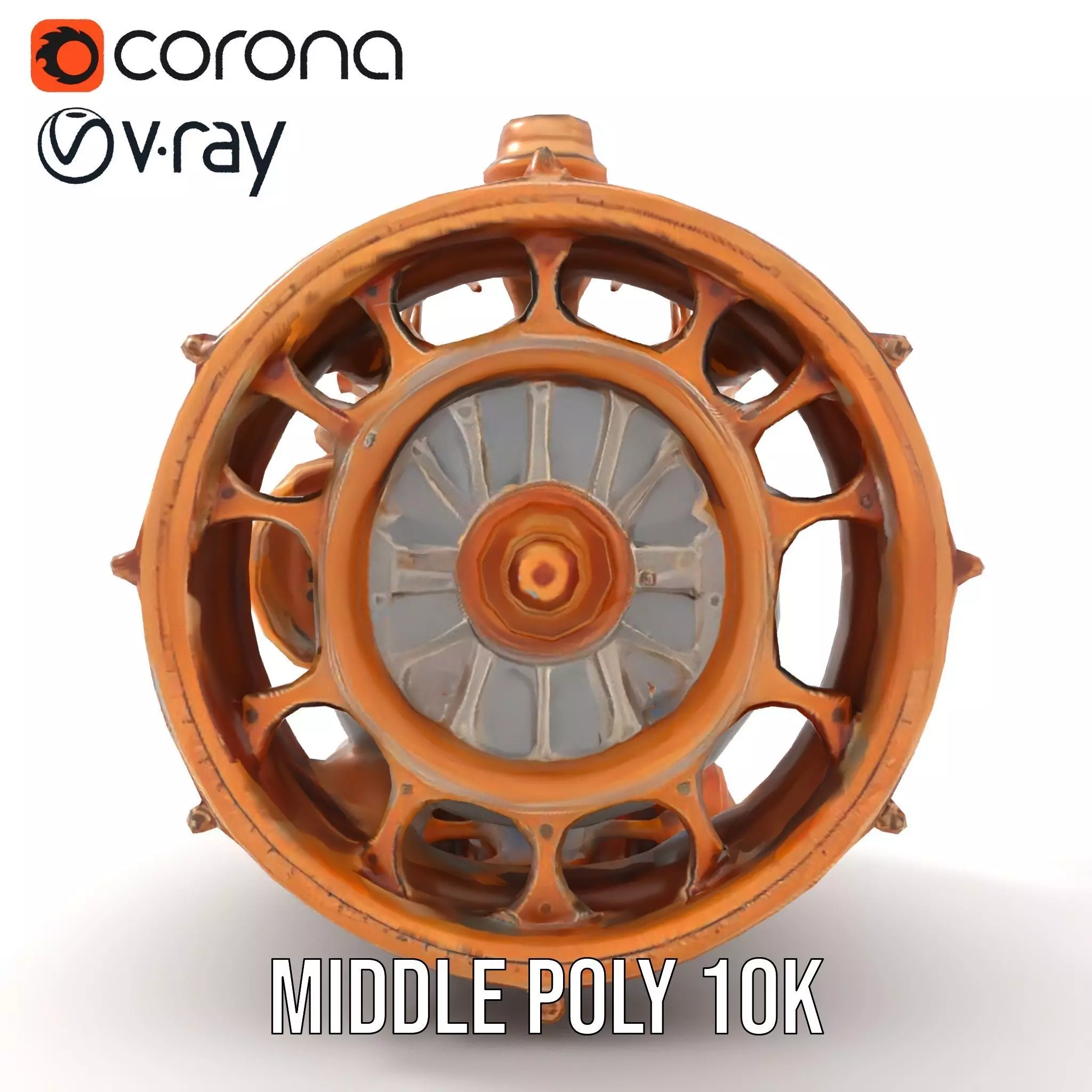 Steampunk Engine Model Pack with Intricate Detailing Low-poly 3D model_13