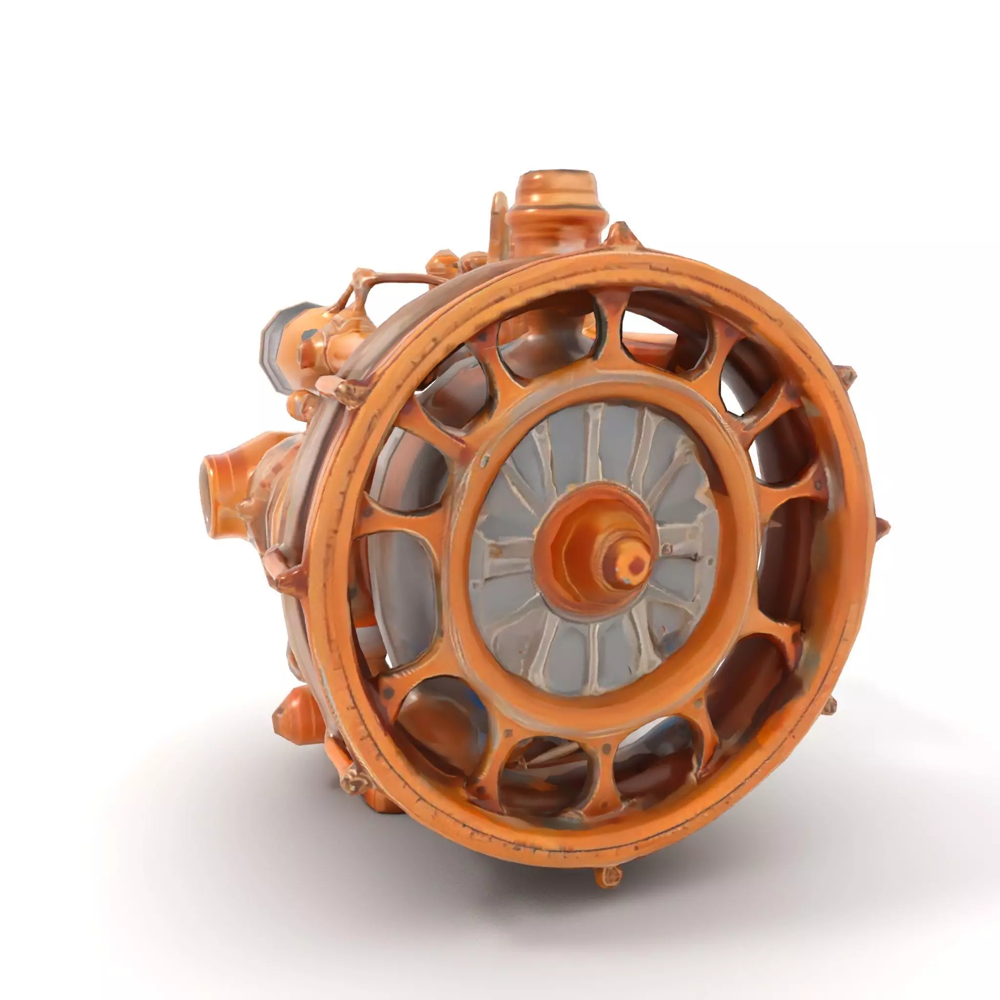 Steampunk Engine Model Pack with Intricate Detailing Low-poly 3D model_6