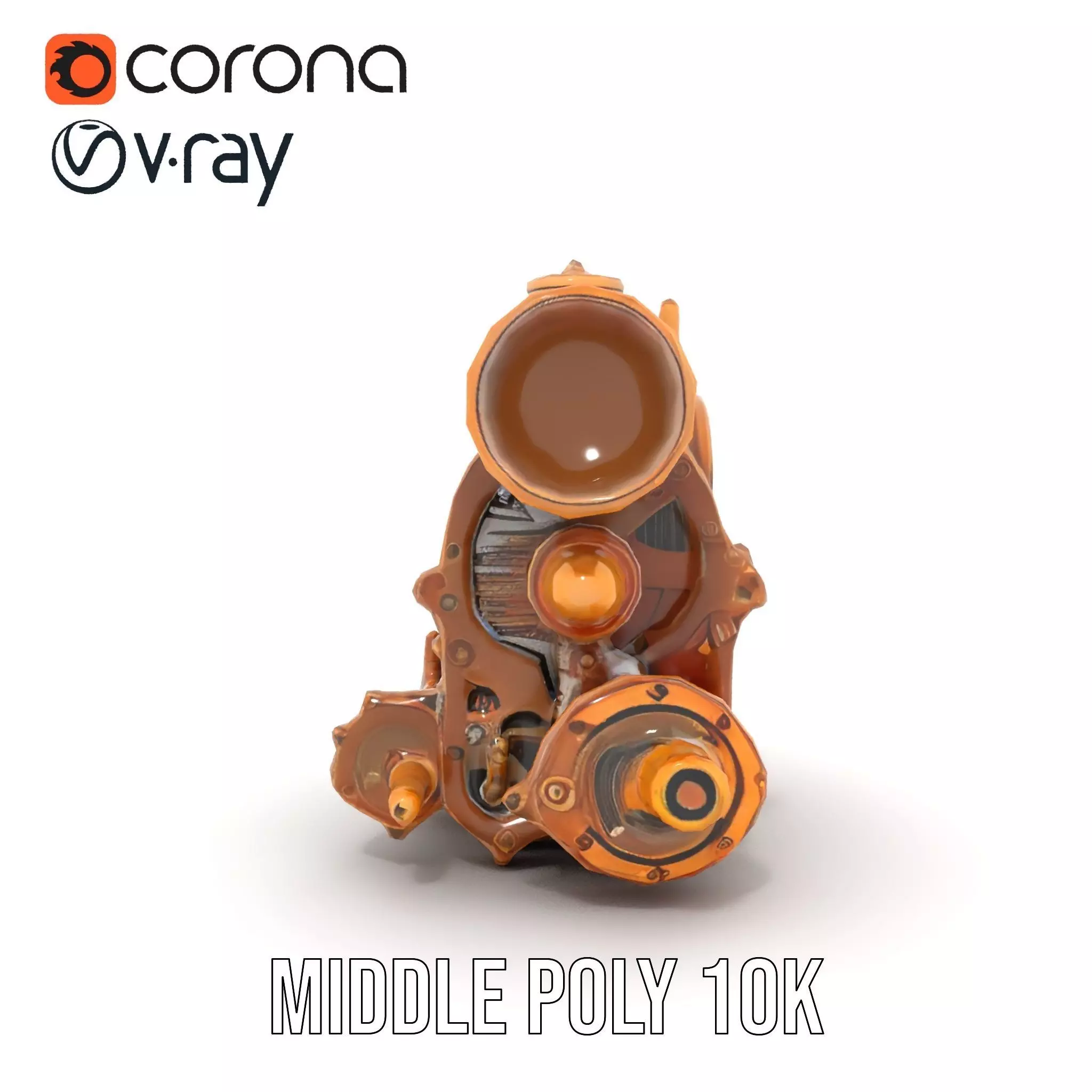 Steampunk Engine Model Pack for Fantasy Environments Low-poly 3D model_18