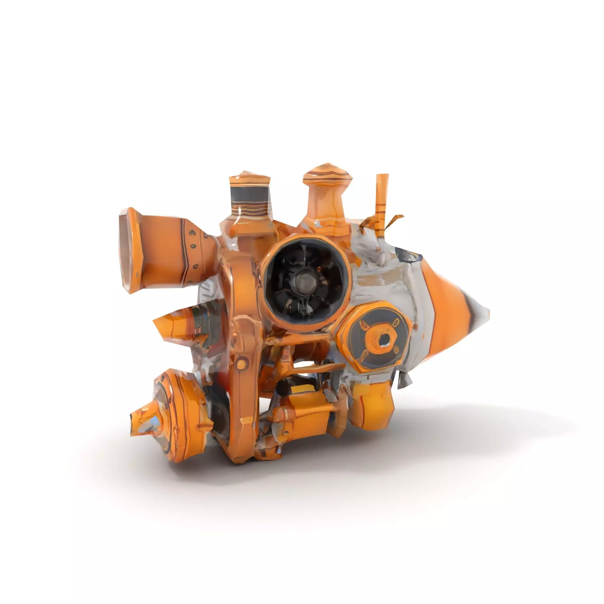 Steampunk Engine Model Pack for Fantasy Environments Low-poly 3D model_14