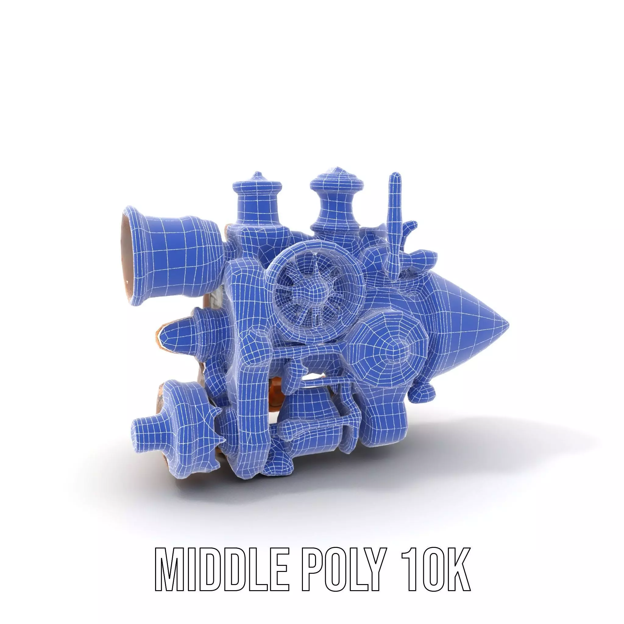 Steampunk Engine Model Pack for Fantasy Environments Low-poly 3D model_15