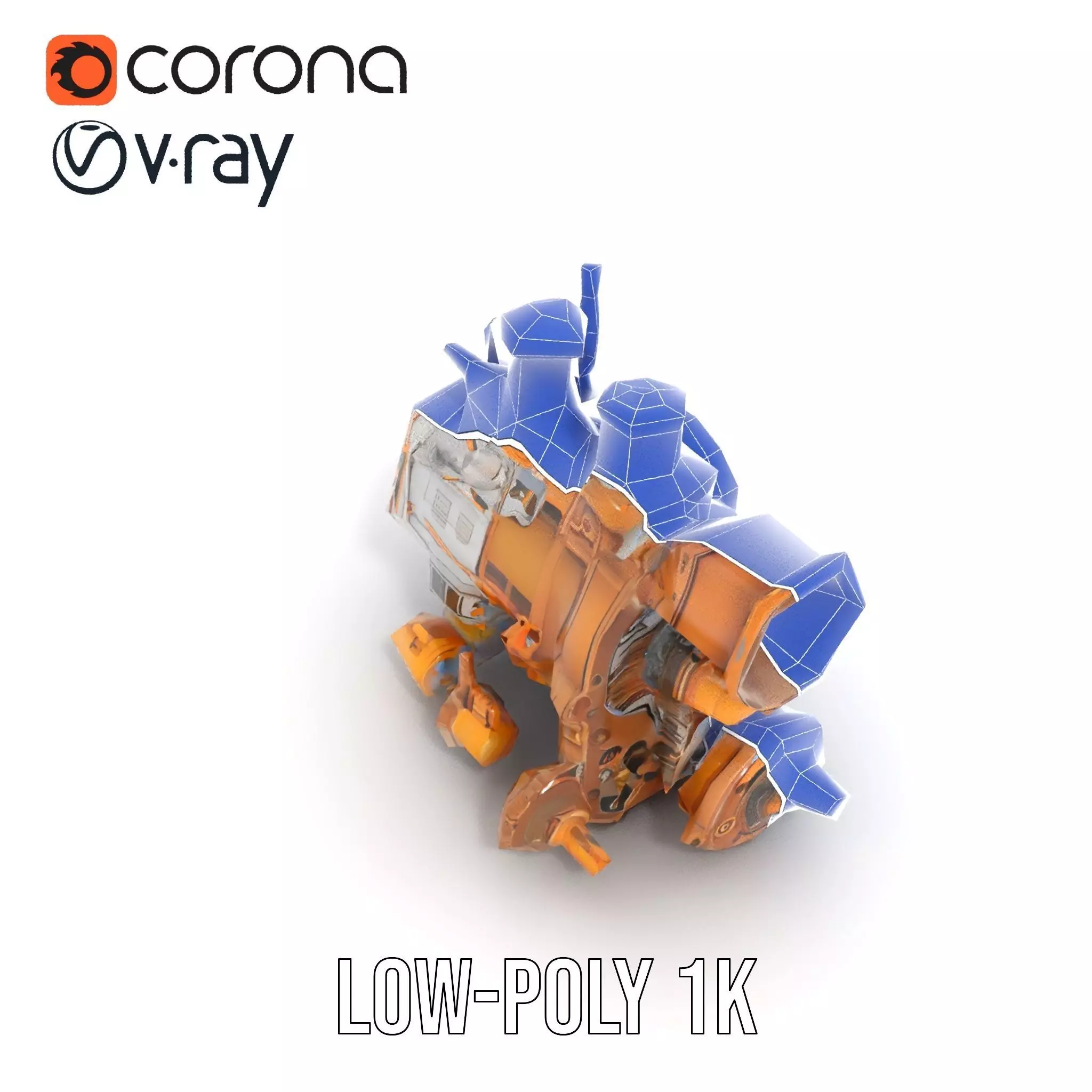 Steampunk Engine Model Pack for Fantasy Environments Low-poly 3D model_27