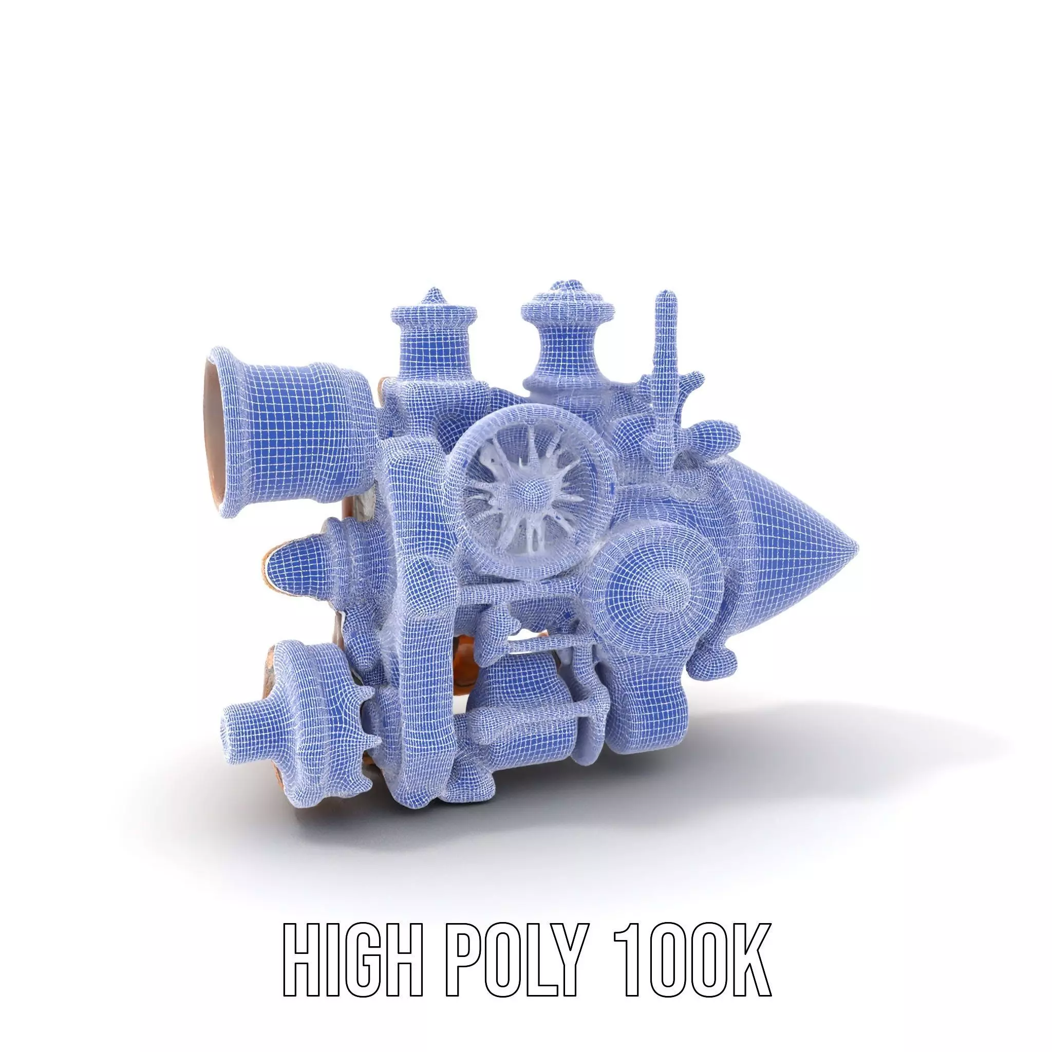 Steampunk Engine Model Pack for Fantasy Environments Low-poly 3D model_4