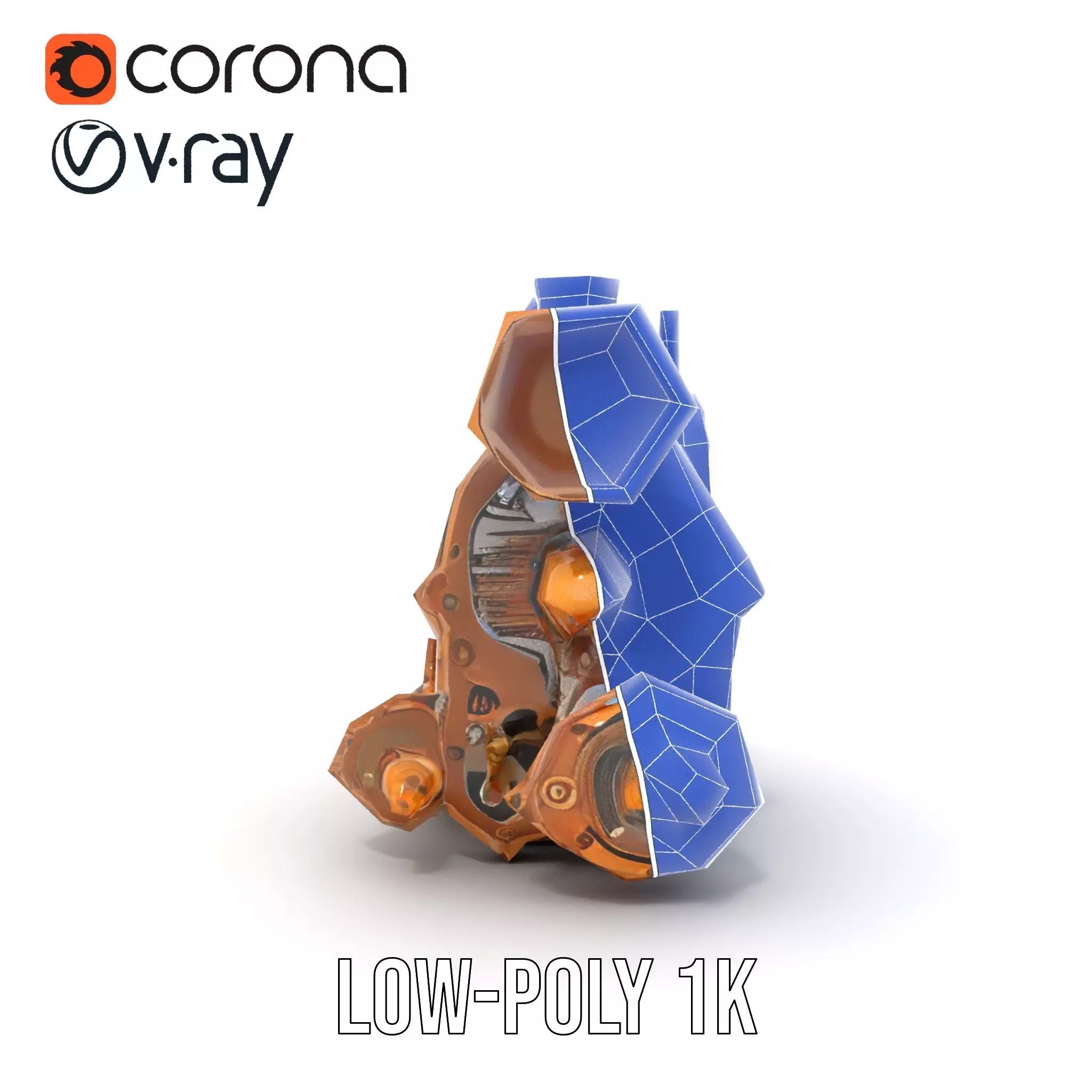 Steampunk Engine Model Pack for Fantasy Environments Low-poly 3D model_30