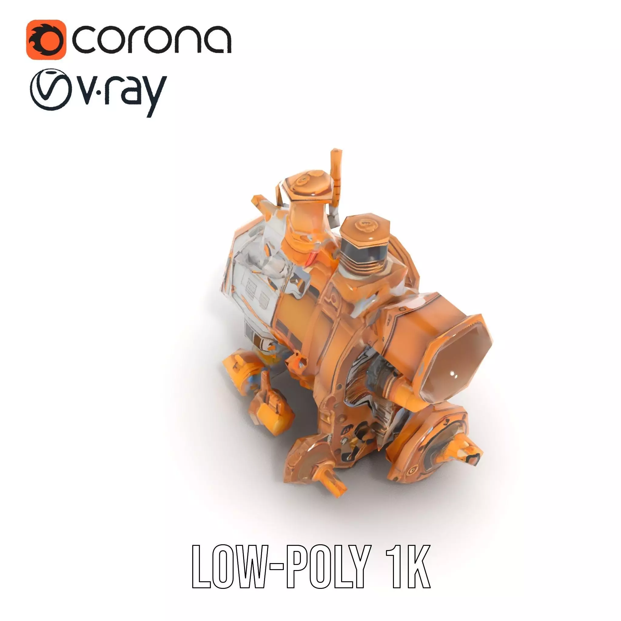 Steampunk Engine Model Pack for Fantasy Environments Low-poly 3D model_22
