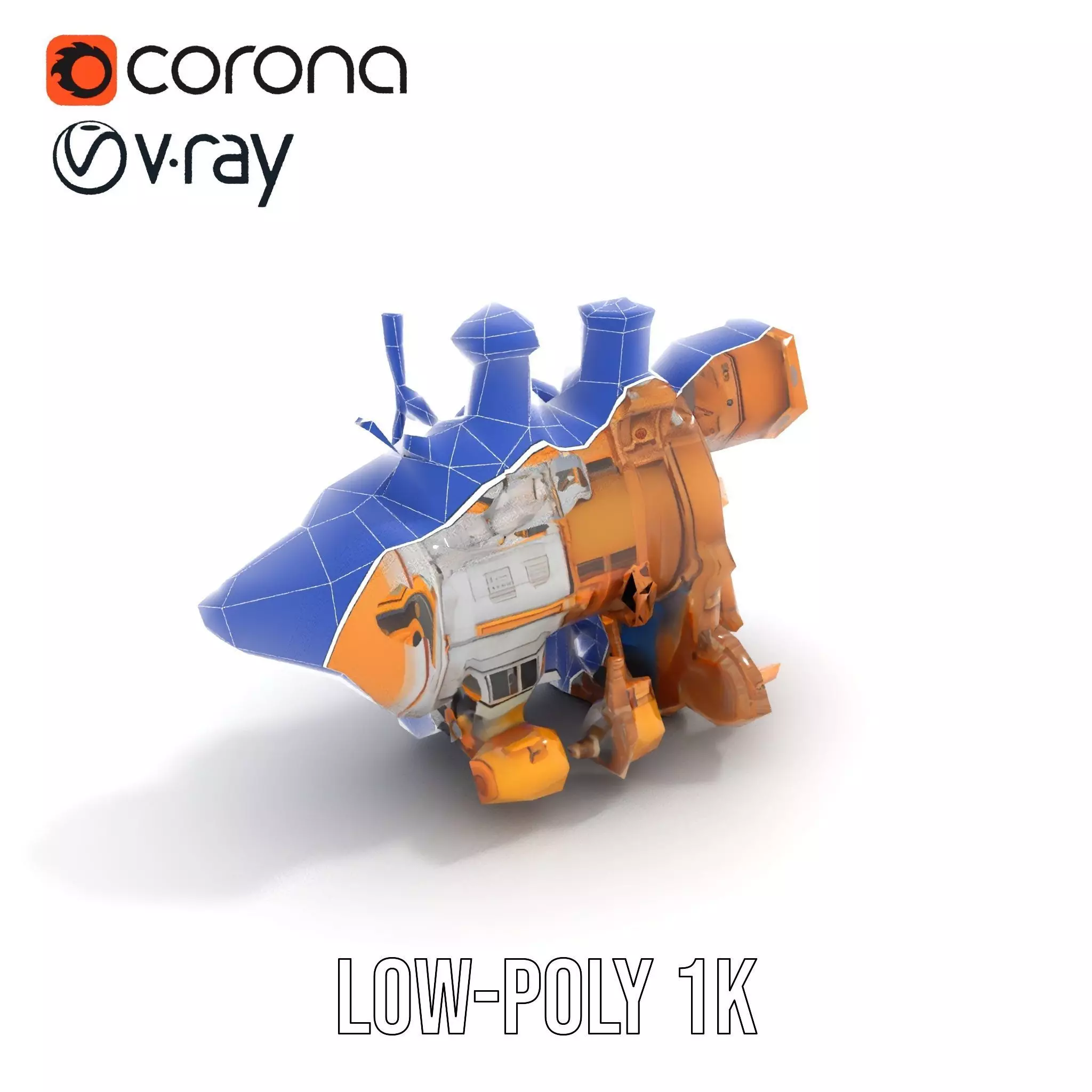 Steampunk Engine Model Pack for Fantasy Environments Low-poly 3D model_16