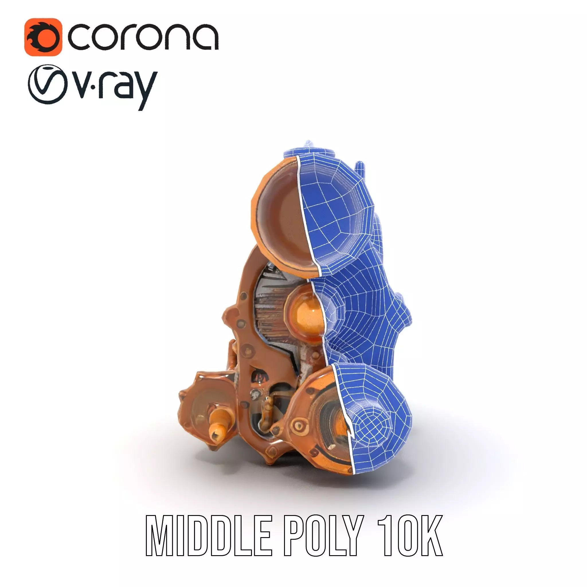 Steampunk Engine Model Pack for Fantasy Environments Low-poly 3D model_29