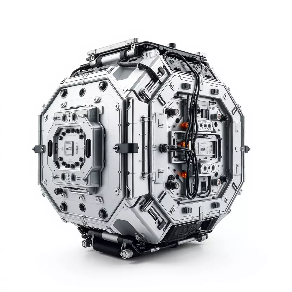 Futuristic Industrial Cargo Unit Model Pack Low-poly 3D model_2