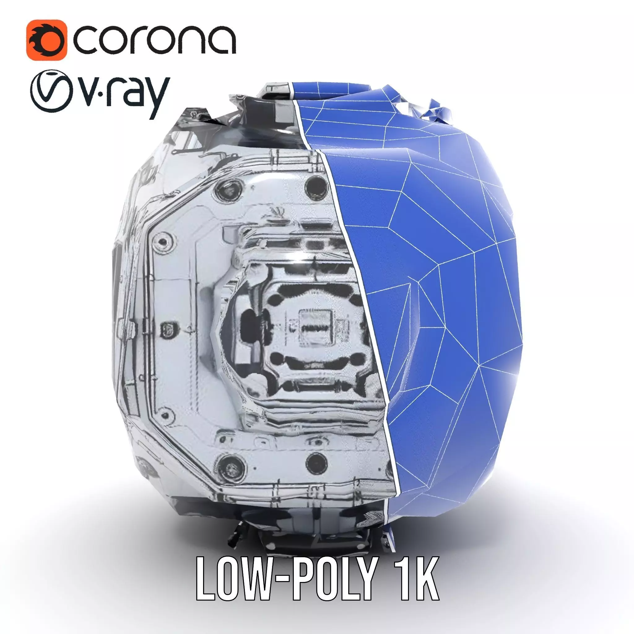 Futuristic Industrial Cargo Unit Model Pack Low-poly 3D model_14