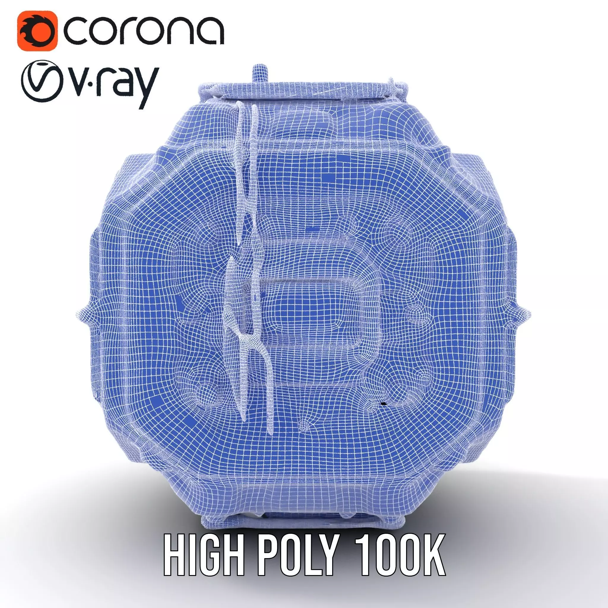 Futuristic Industrial Cargo Unit Model Pack Low-poly 3D model_33