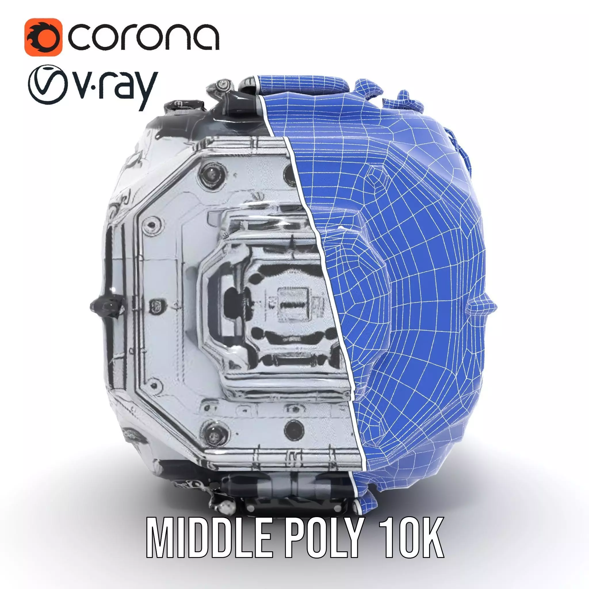 Futuristic Industrial Cargo Unit Model Pack Low-poly 3D model_24