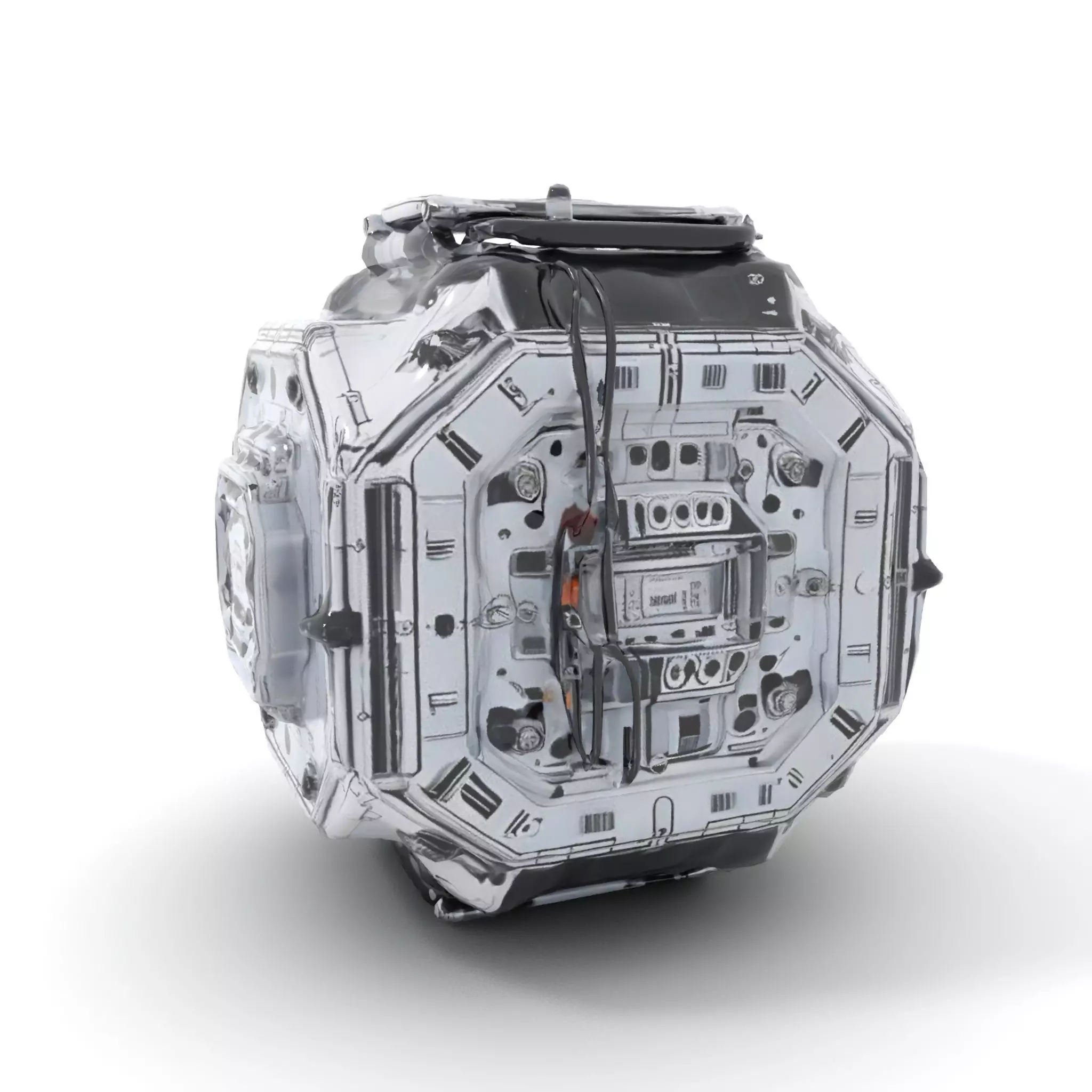 Futuristic Industrial Cargo Unit Model Pack Low-poly 3D model_11