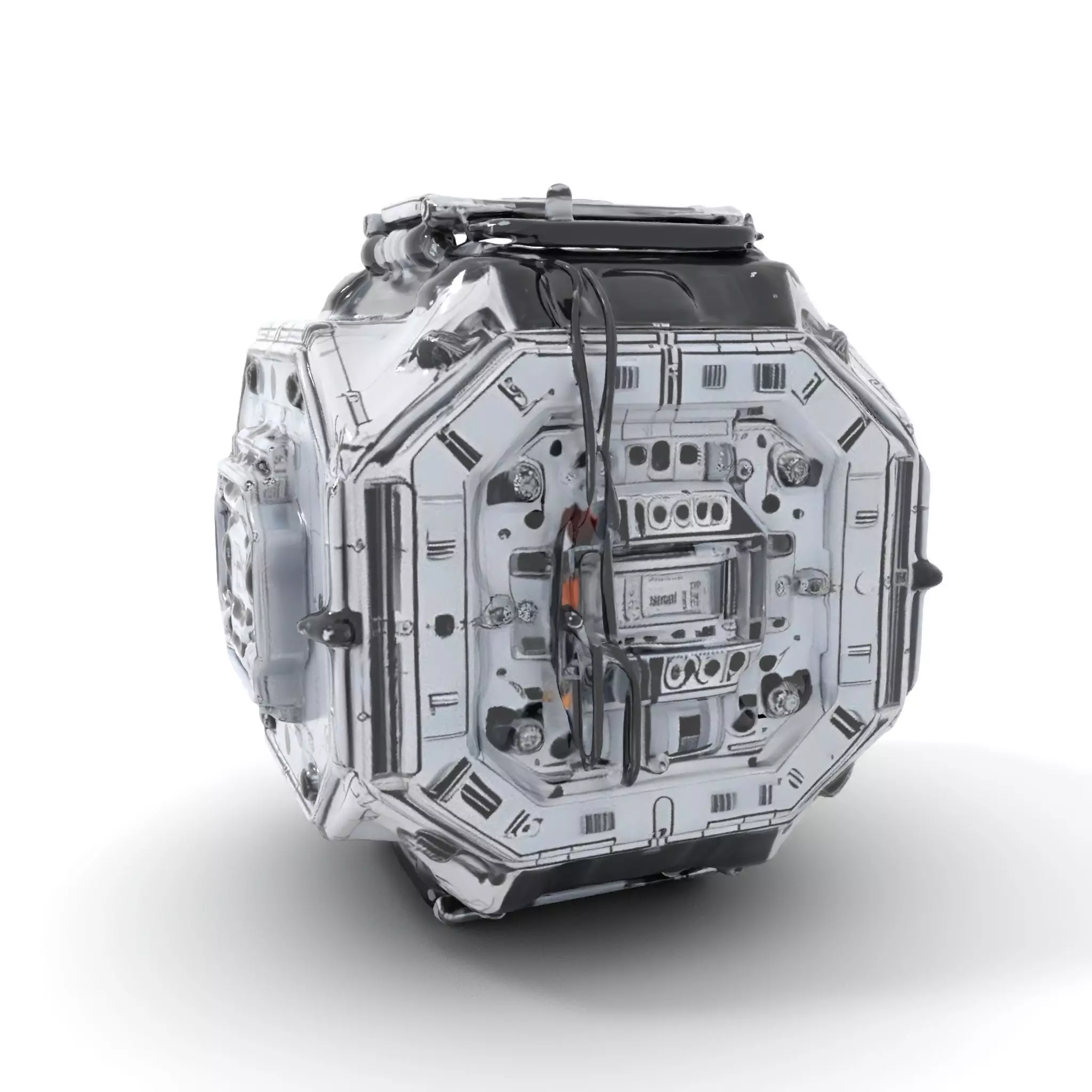 Futuristic Industrial Cargo Unit Model Pack Low-poly 3D model_0