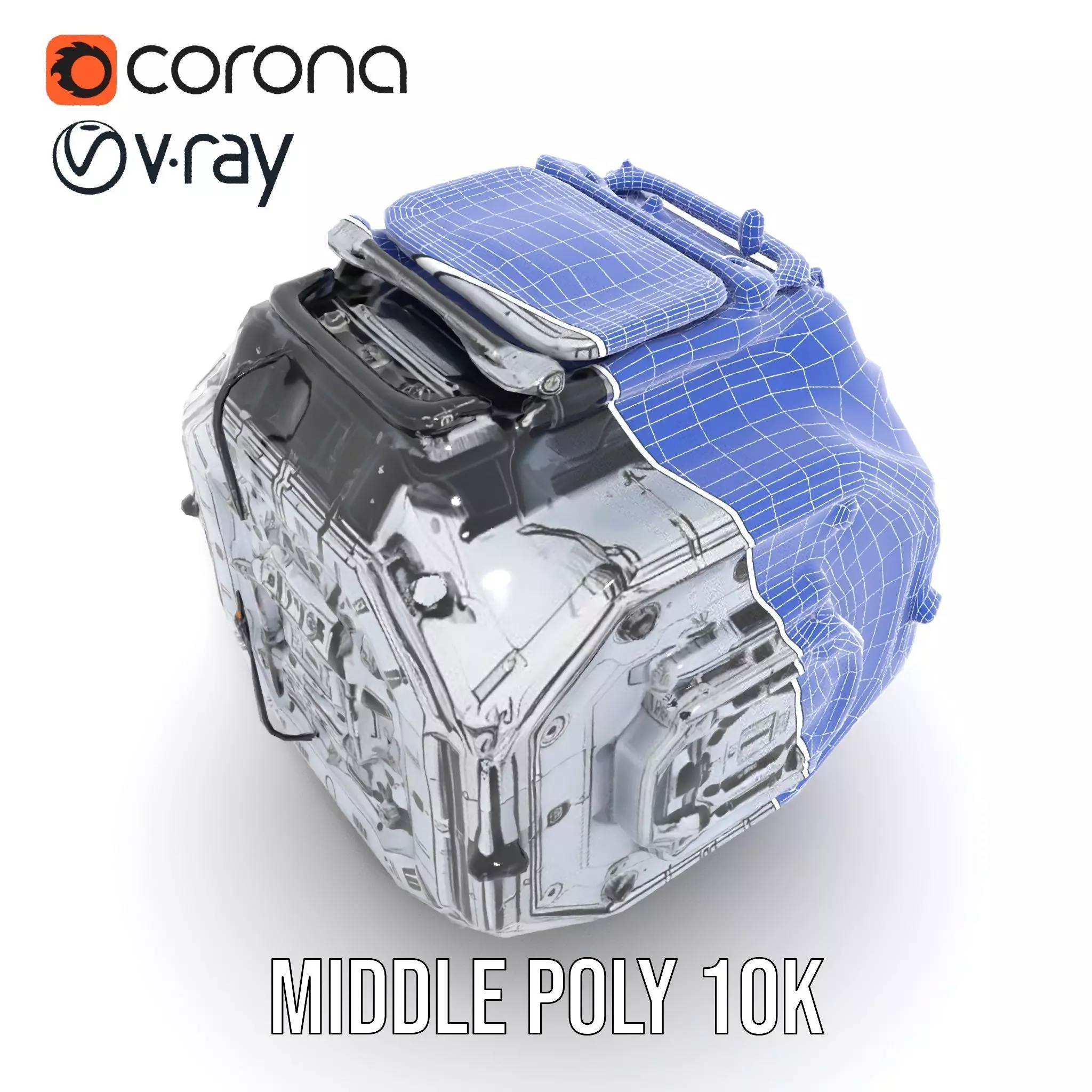 Futuristic Industrial Cargo Unit Model Pack Low-poly 3D model_27