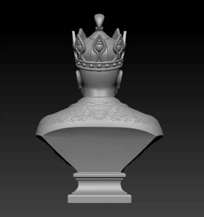 Emir Timur Timurlenk Tarihi Lider Detayli 3D Bust Model STL 3D print model_3