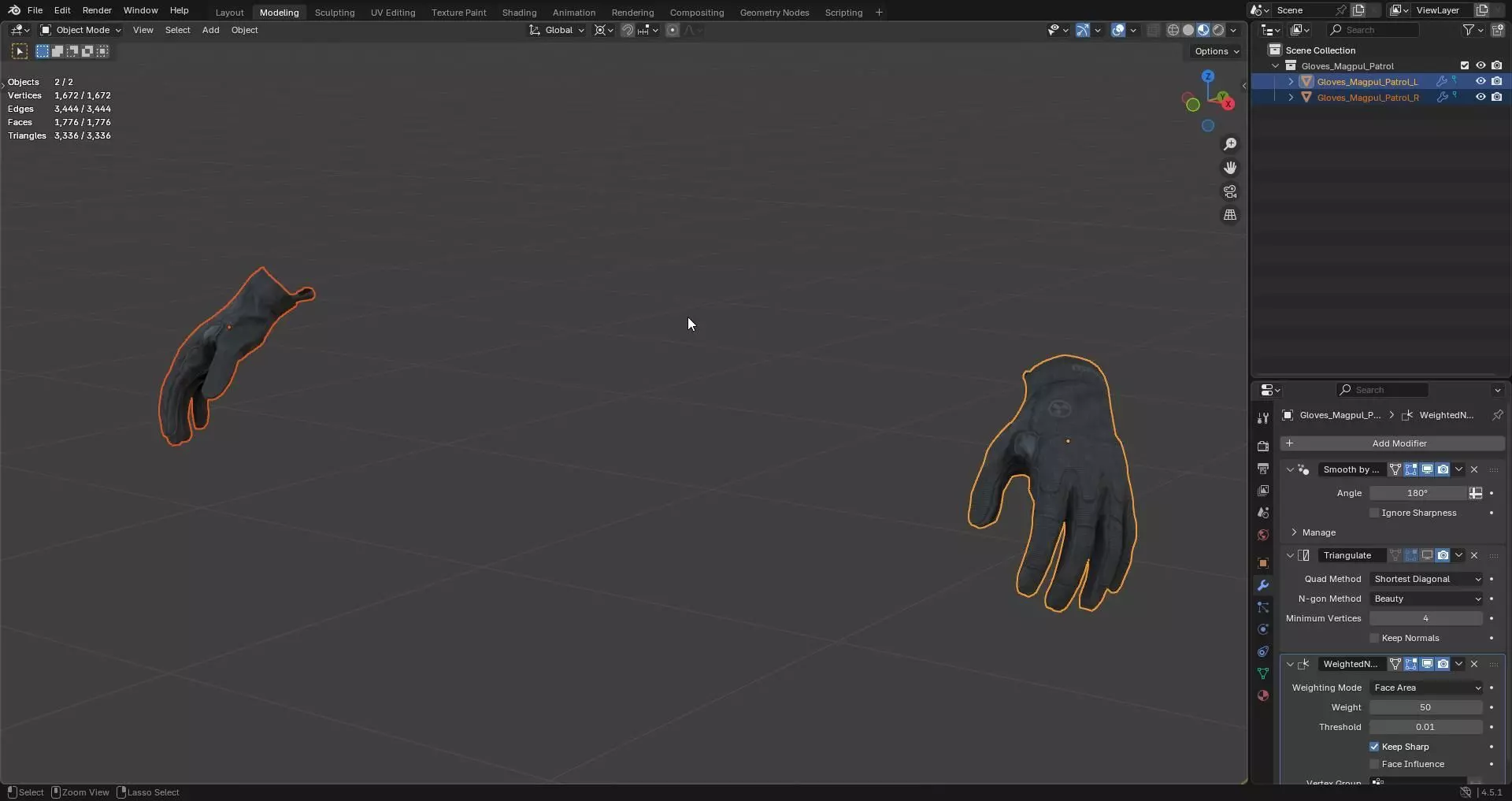 MAGPUL PATROL GLOVES Low-poly 3D model_8