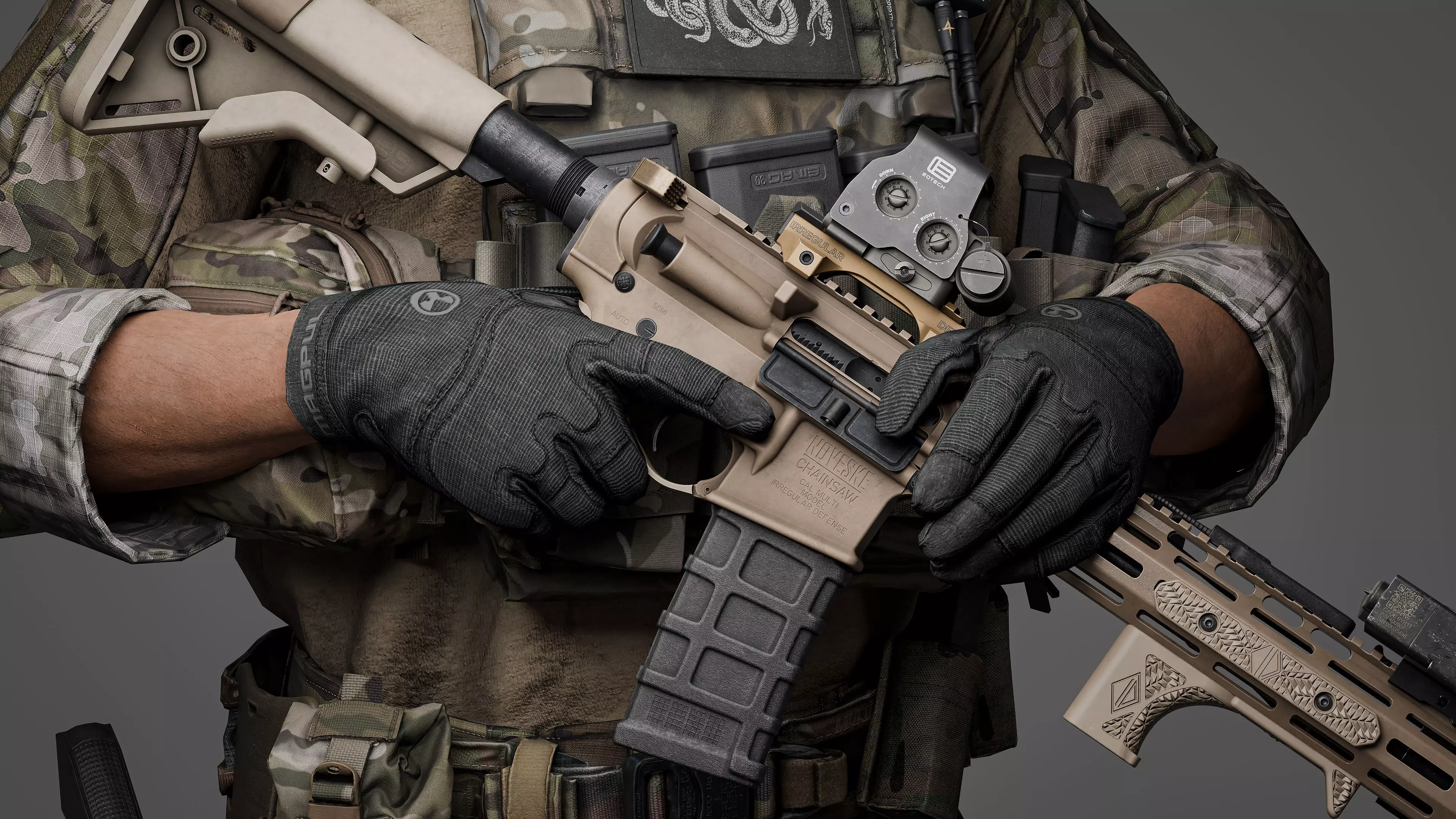 MAGPUL PATROL GLOVES Low-poly 3D model_1