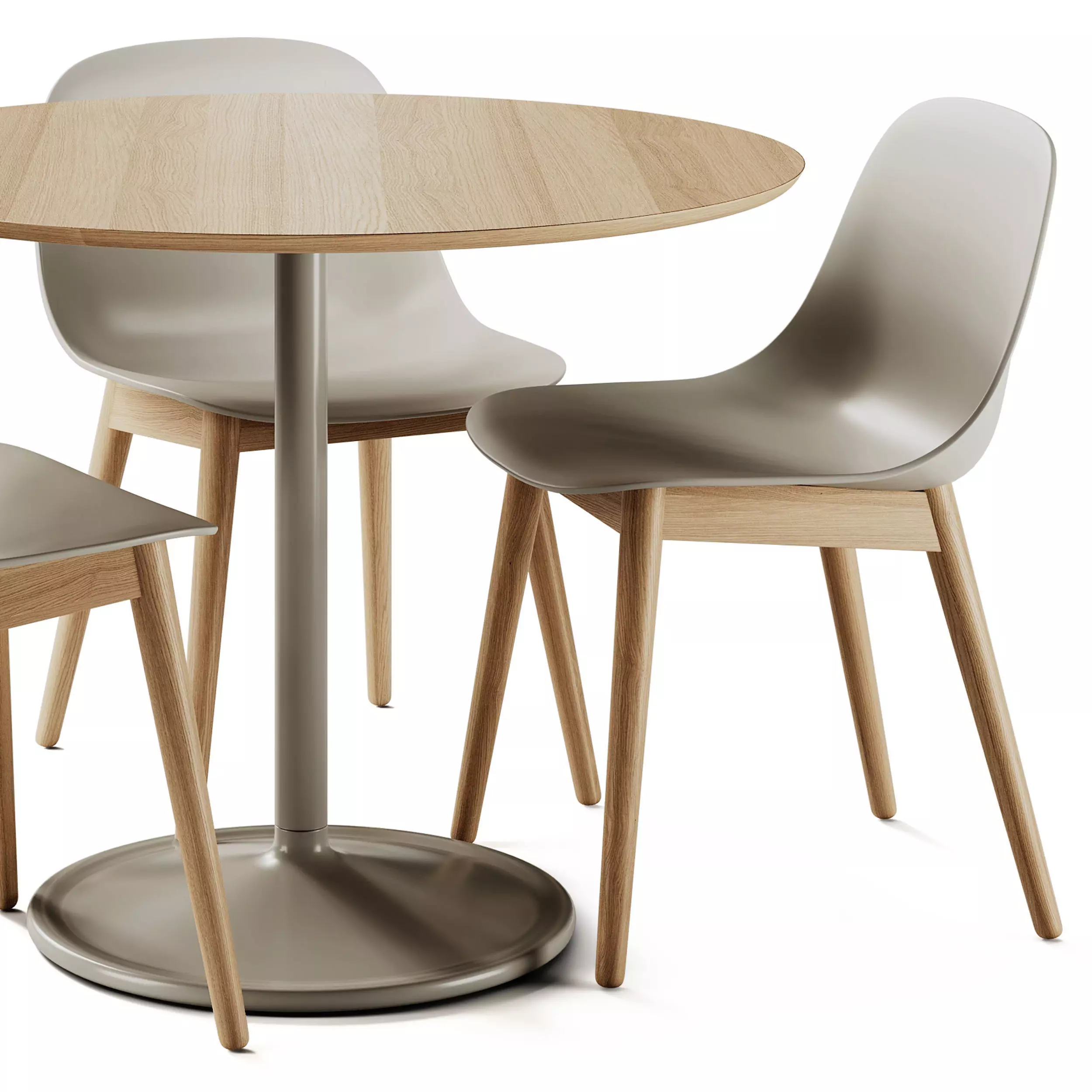 Muuto Fiber Chair and Soft Cafe Table 3D model_3