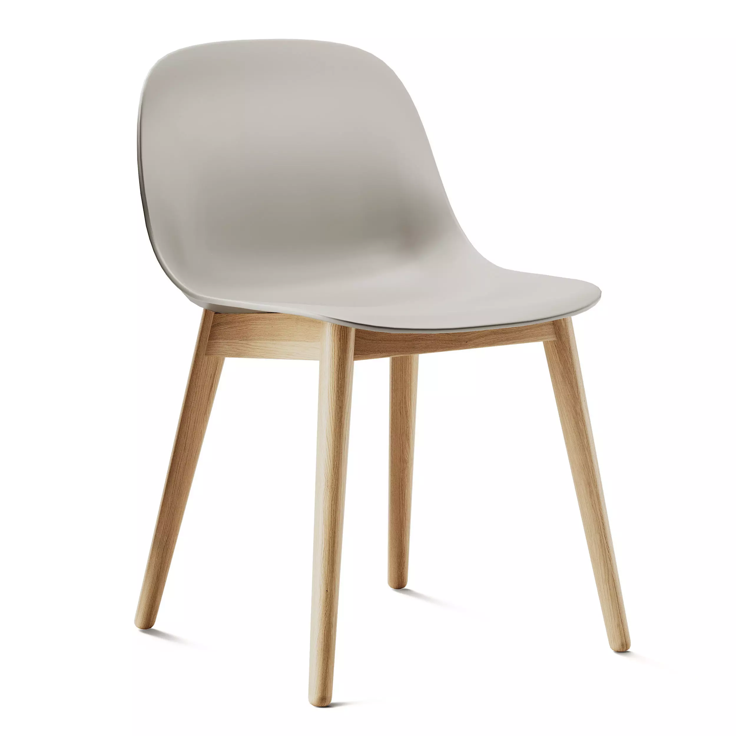 Muuto Fiber Chair and Soft Cafe Table 3D model_2