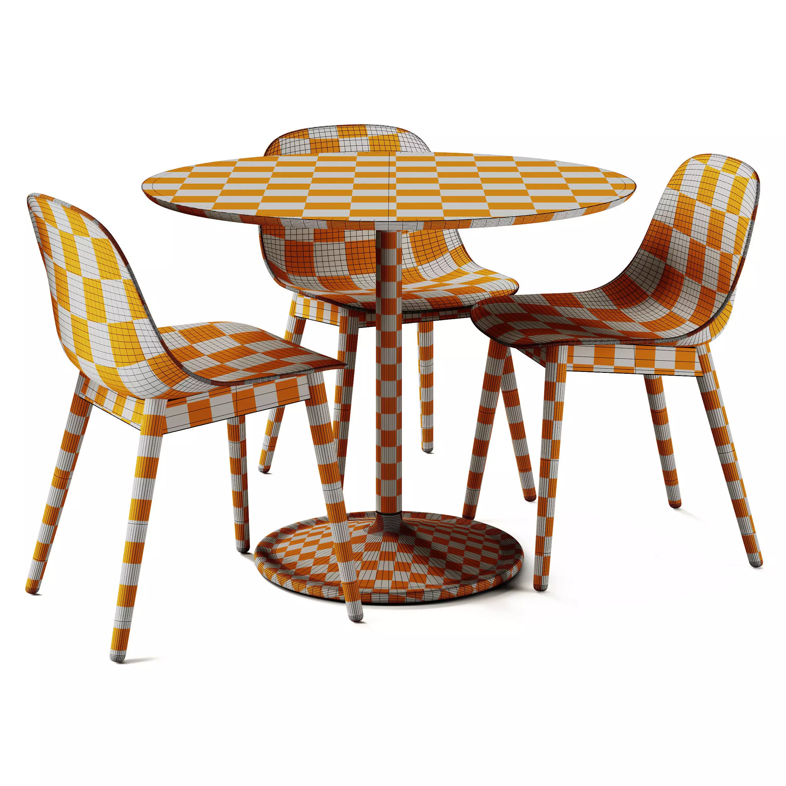 Muuto Fiber Chair and Soft Cafe Table 3D model_6