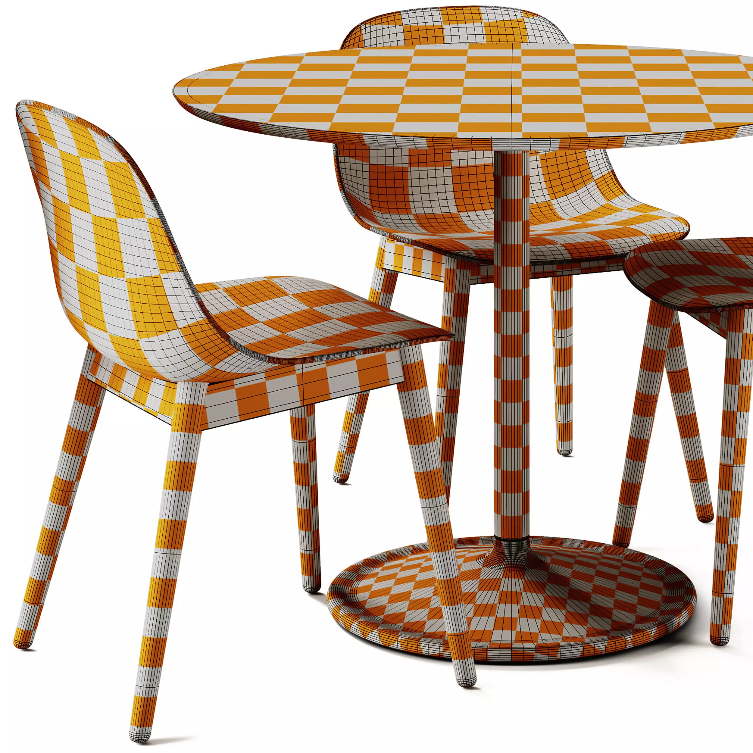 Muuto Fiber Chair and Soft Cafe Table 3D model_8