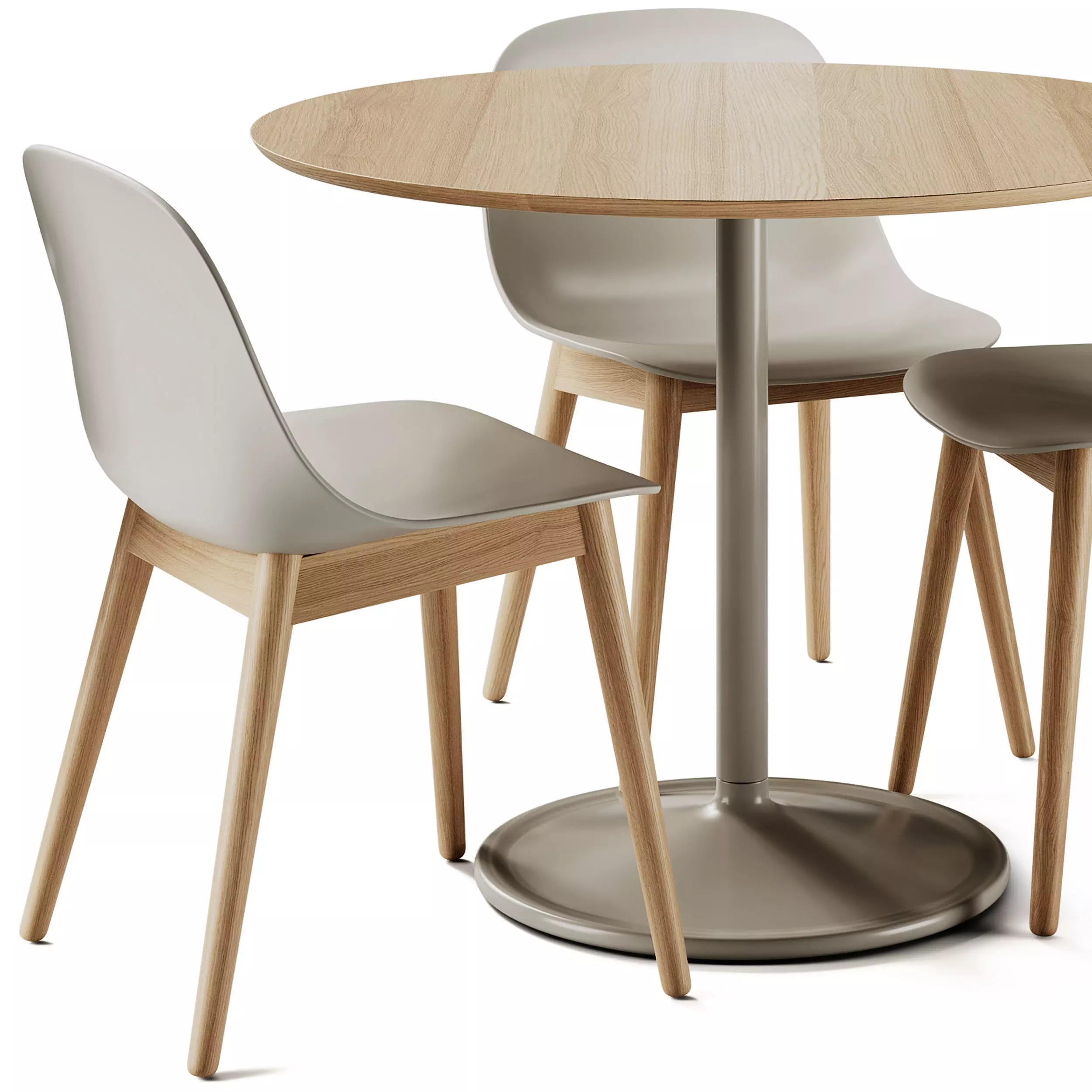 Muuto Fiber Chair and Soft Cafe Table 3D model_4