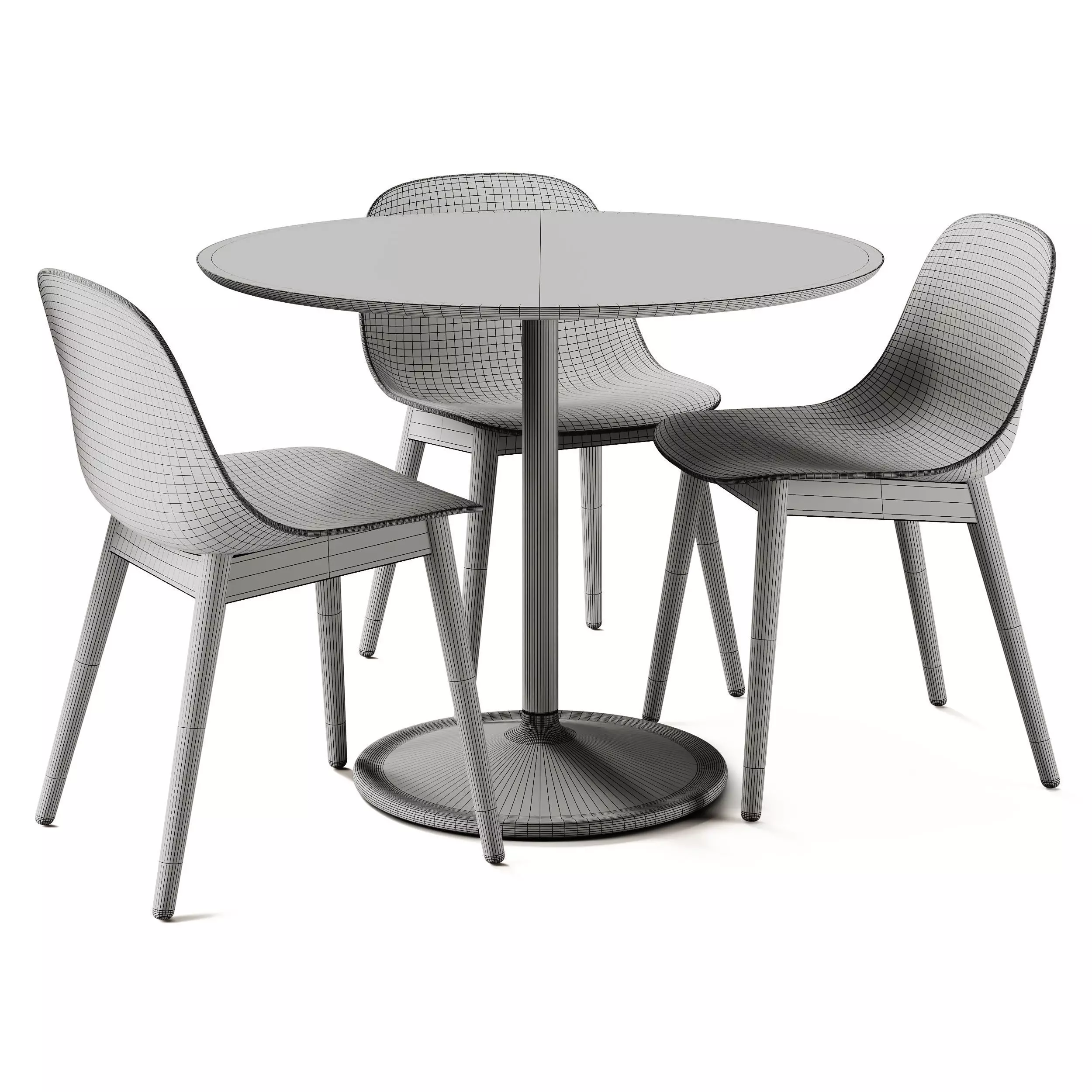Muuto Fiber Chair and Soft Cafe Table 3D model_5