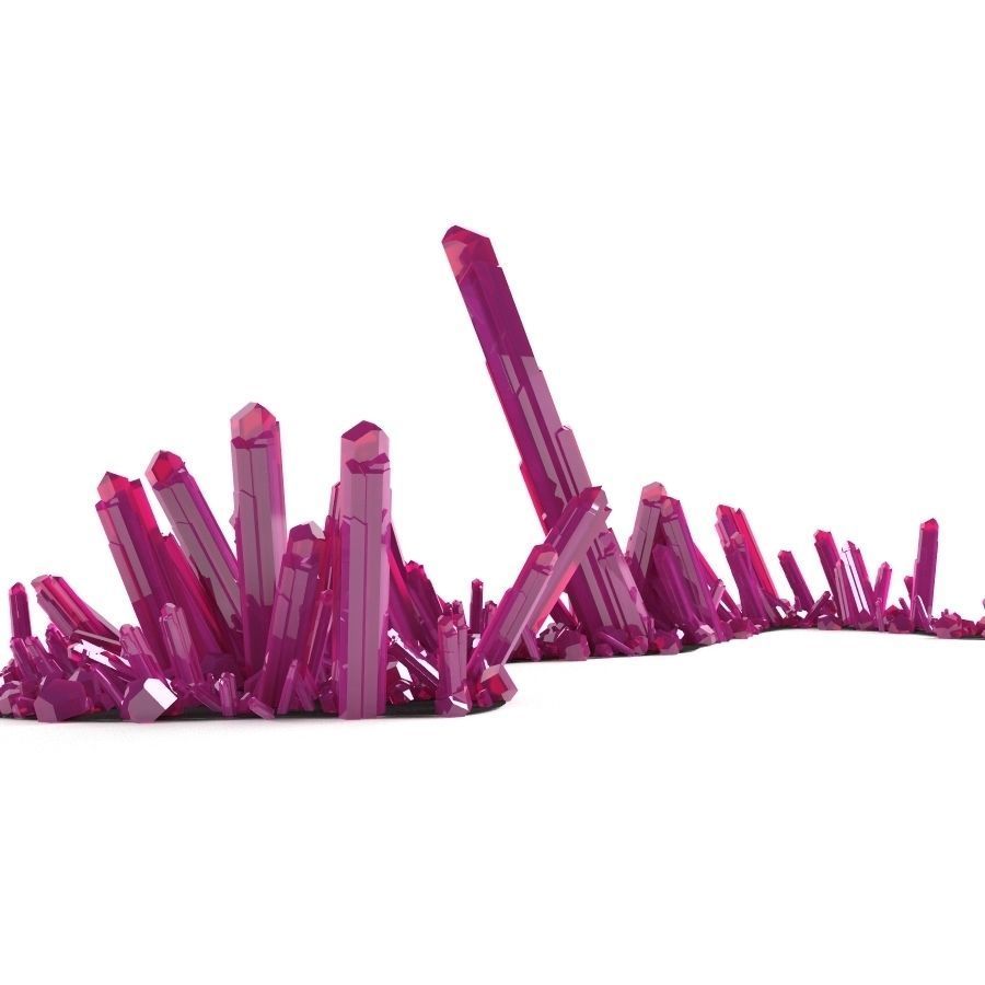 Crystal Diamond Emerald Field Low poly Low-poly 3D model_5