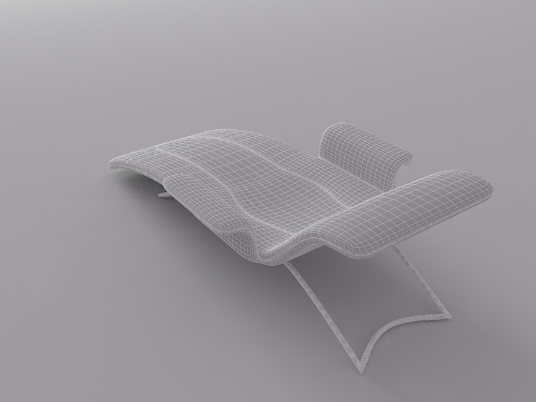 Simple Armchair 1 3D model_9