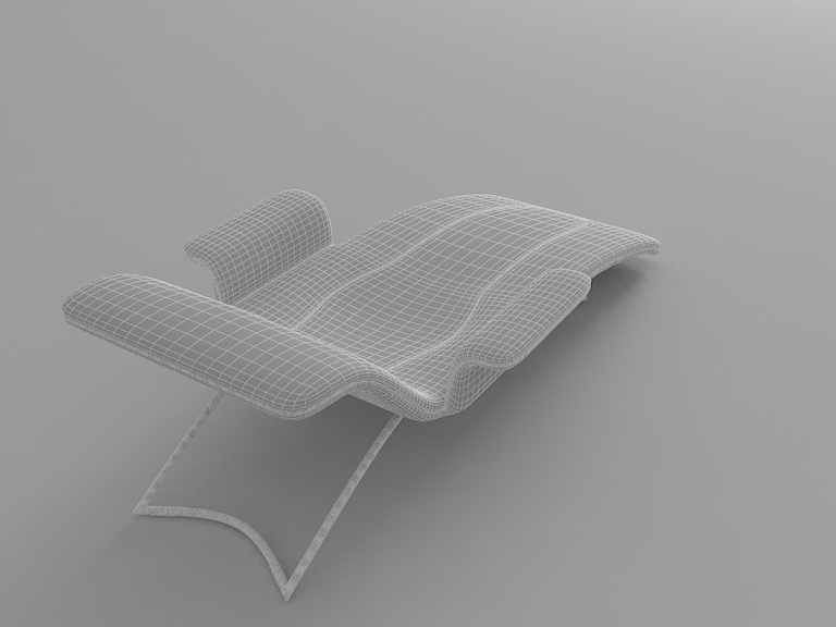 Simple Armchair 1 3D model_10