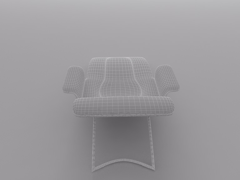 Simple Armchair 1 3D model_8