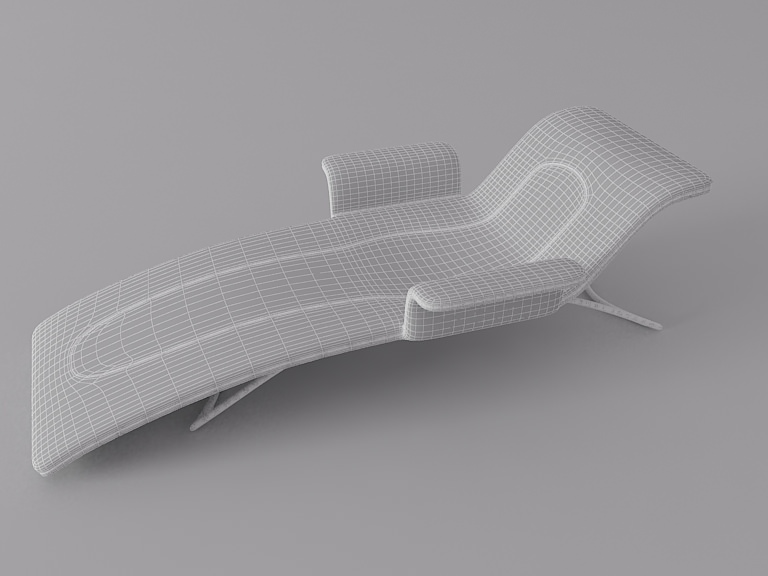 Simple Armchair 1 3D model_7