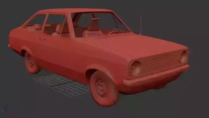 F Escort Mk2 EU specs 1975 3D print model