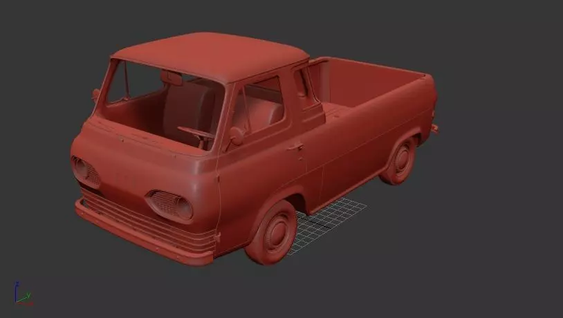 F E series Mk1 Econoline Pickup 1963 3D print model_1