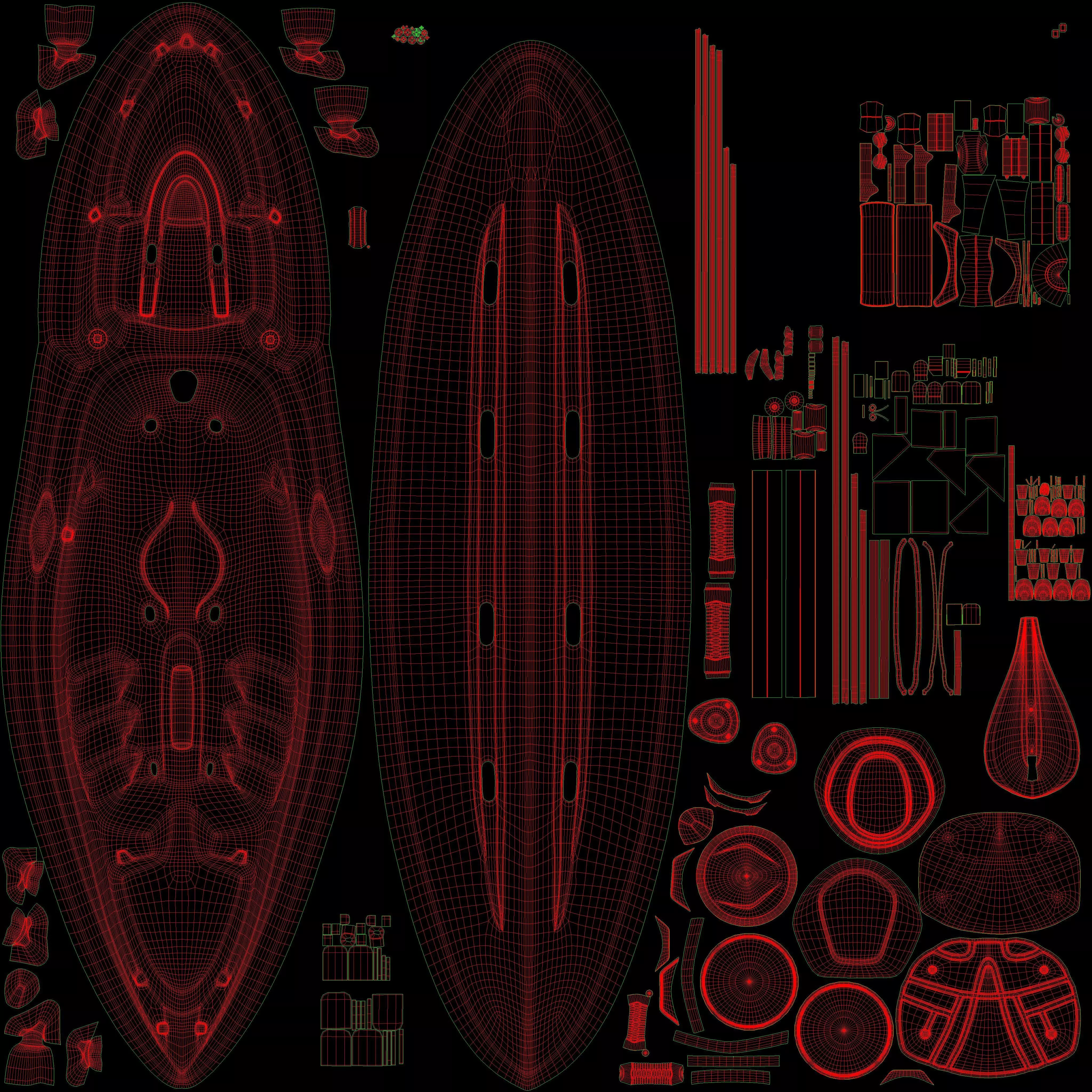 Kayak fishing boat 3D model_7