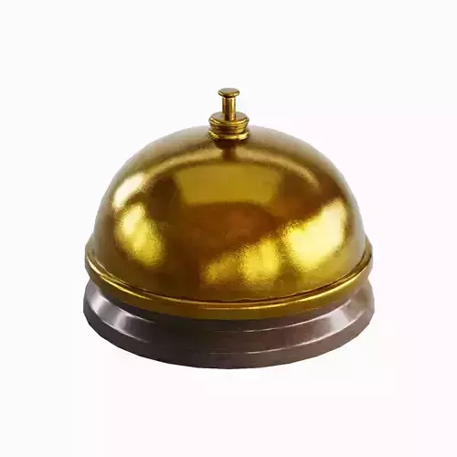 Classic Reception Bell 01 Low-poly 3D model