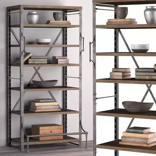 French Library Bookcase 3D model