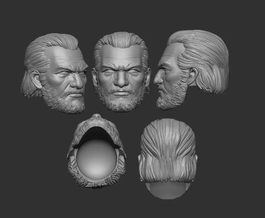 The Punisher Headsculpt for Action Figures 3D print model_1