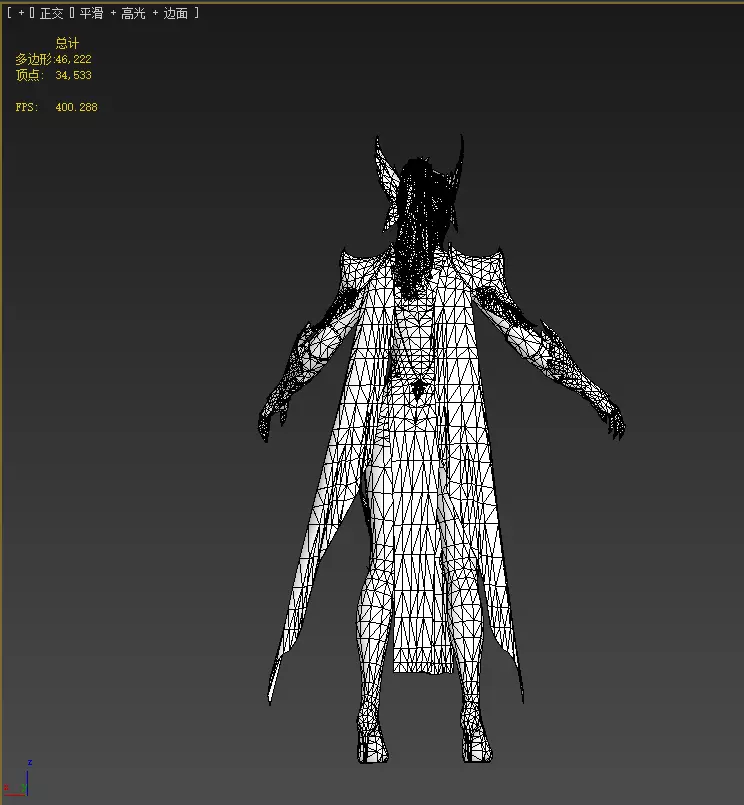 female warrior Low-poly 3D model_19