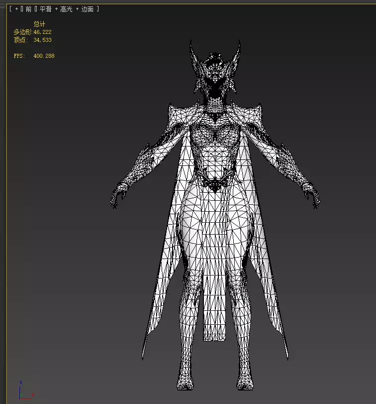 female warrior Low-poly 3D model_17