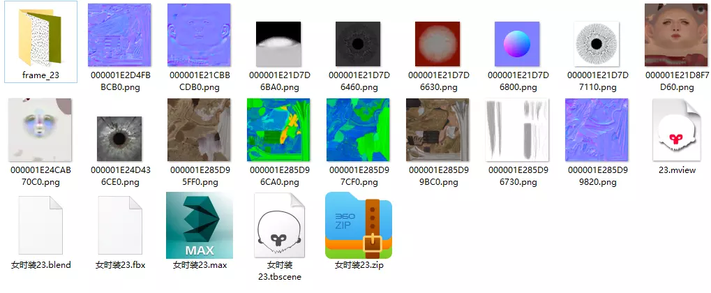 female warrior Low-poly 3D model_23