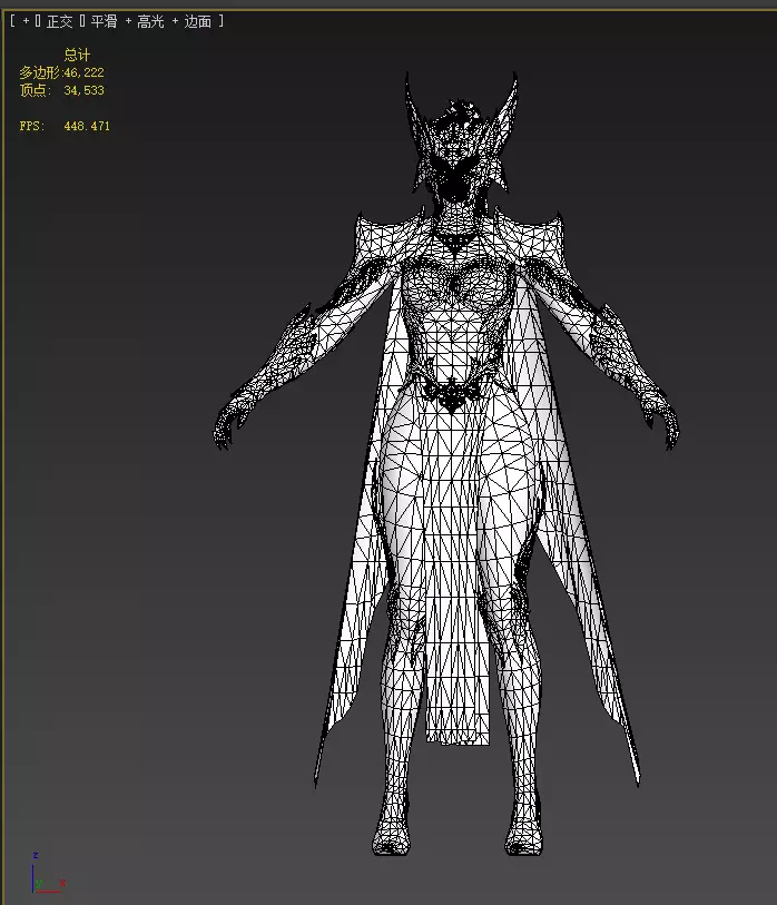 female warrior Low-poly 3D model_21