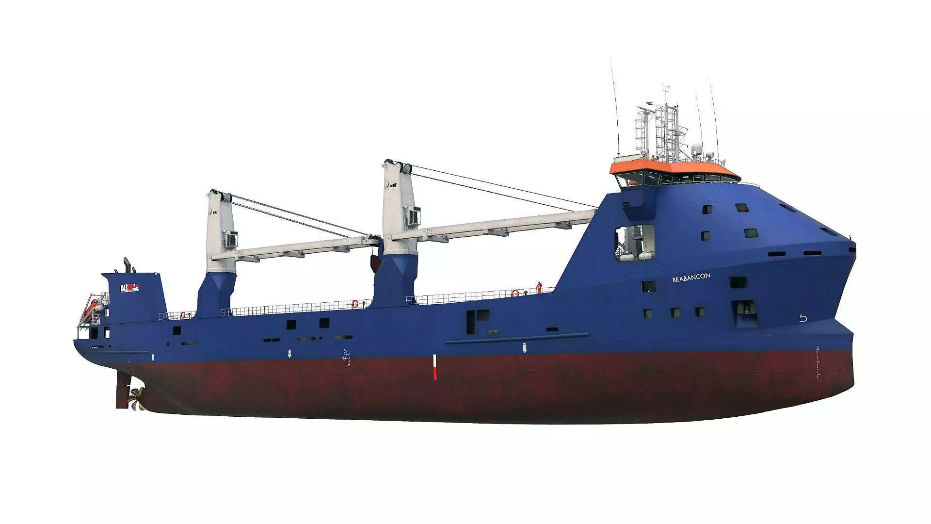 MULTIPURPOSE HEAVY LIFT FREIGHT SHIP 3D model