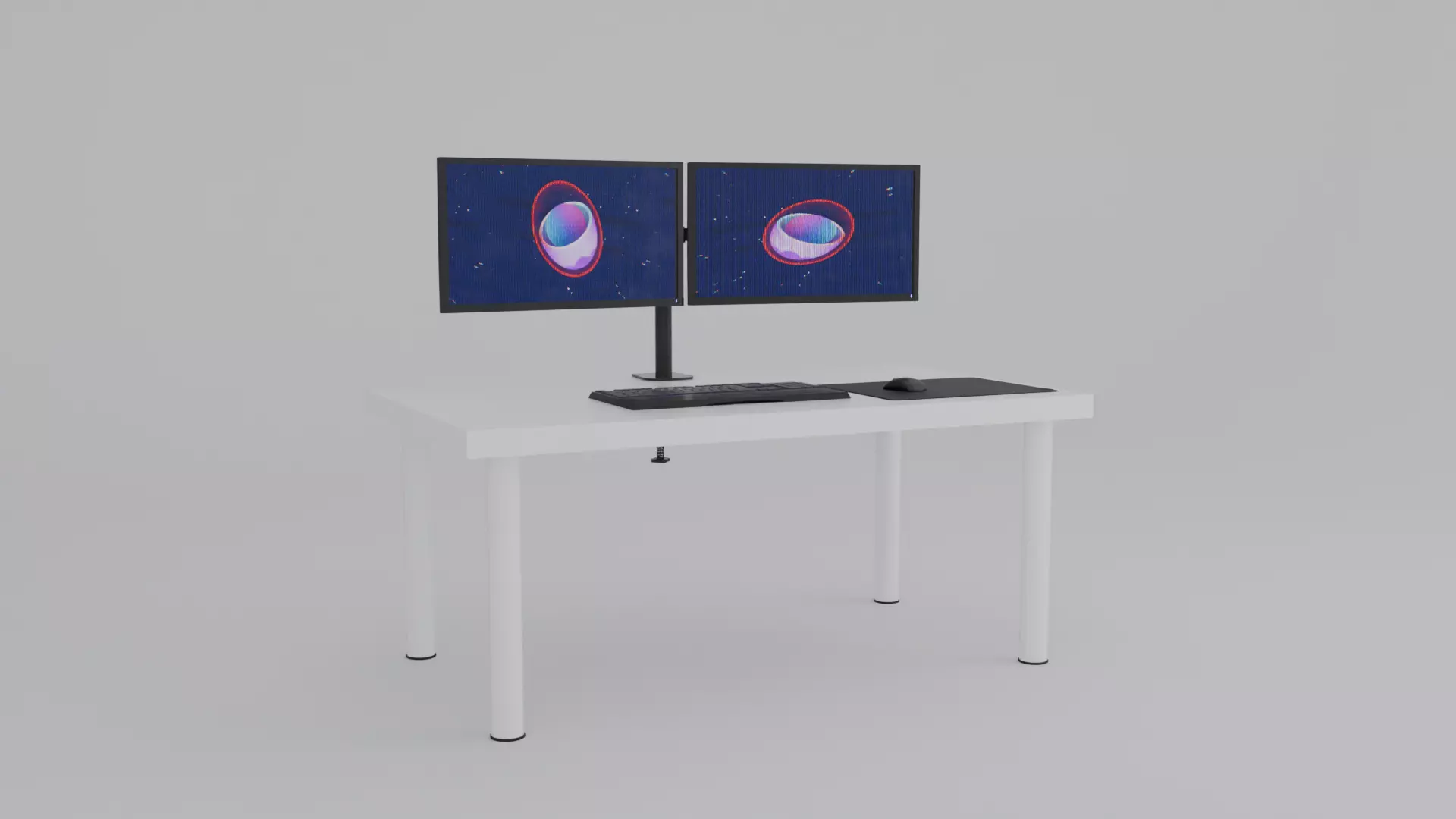 Computer Setup 3D model_0