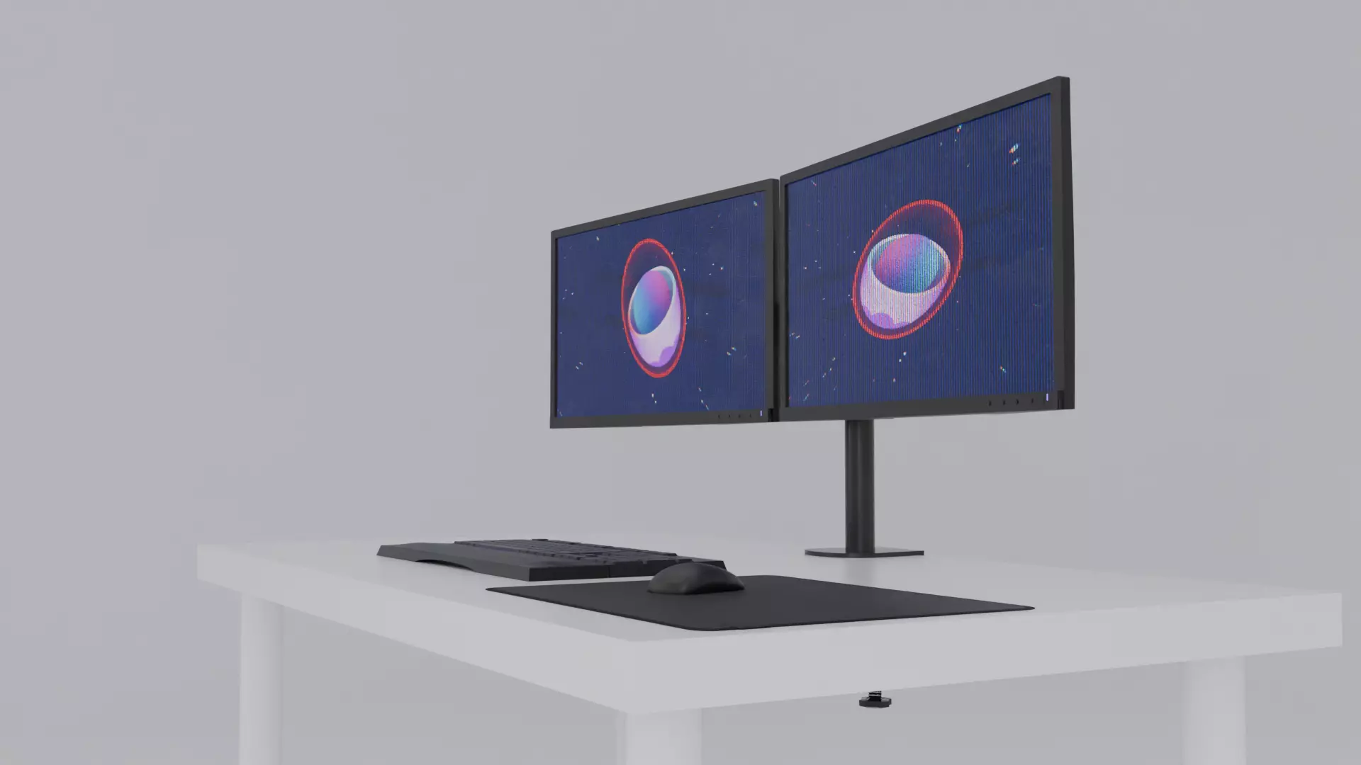 Computer Setup 3D model_2